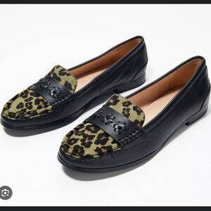 Jack Rogers Haircalf Slip On Remy Animal Print Loafers Womens Size: 7, Medium